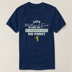 Het leven zonder God als onscherpte potlood T-shirt
