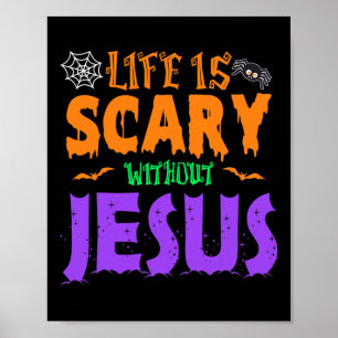 Het leven zonder Jezus is een eng Herfst Christeli Poster