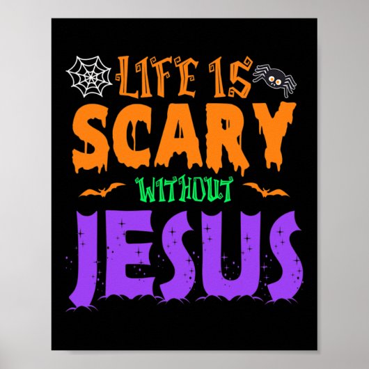 Het leven zonder Jezus is een eng Herfst Christeli Poster (Voorkant)