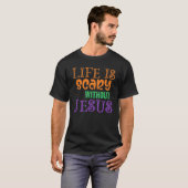Het leven zonder Jezus is een eng Herfst Christeli T-shirt (Voorkant volledig)
