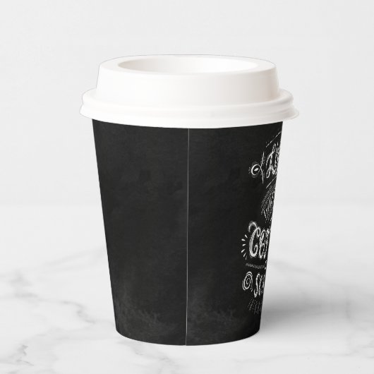 Het leven zonder koffie is eng | Koffieofferte Papieren Bekers (Rechts)