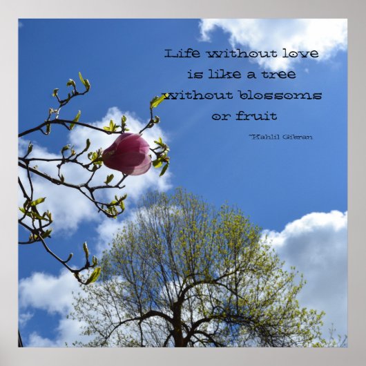 Het leven zonder liefde is als poster (Voorkant)