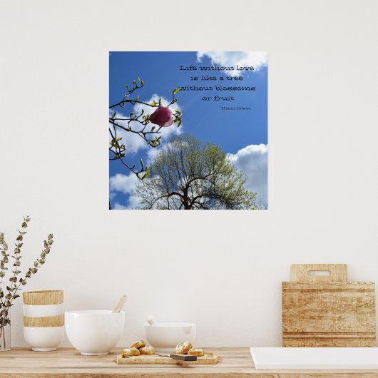 Het leven zonder liefde is als poster (Keuken)