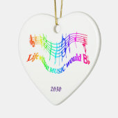 Het leven zonder Muziek zou de Vaste Aangepaste Hu Keramisch Ornament (Links)