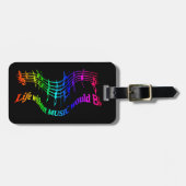 Het leven zonder Muziek zou het Platte Citaat van Bagagelabel (Voorkant horizontaal)