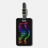 Het leven zonder Muziek zou het Platte Citaat van Bagagelabel (Voorkant verticaal)