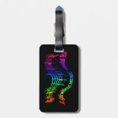 Het leven zonder Muziek zou het Platte Citaat van Bagagelabel (Achterkant verticaal)