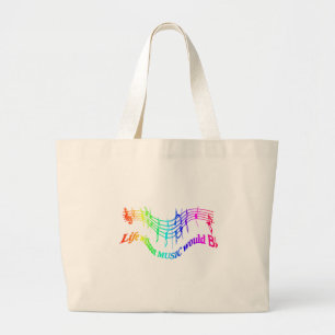 Het leven zonder Muziek zou het Platte Citaat van  Grote Tote Bag