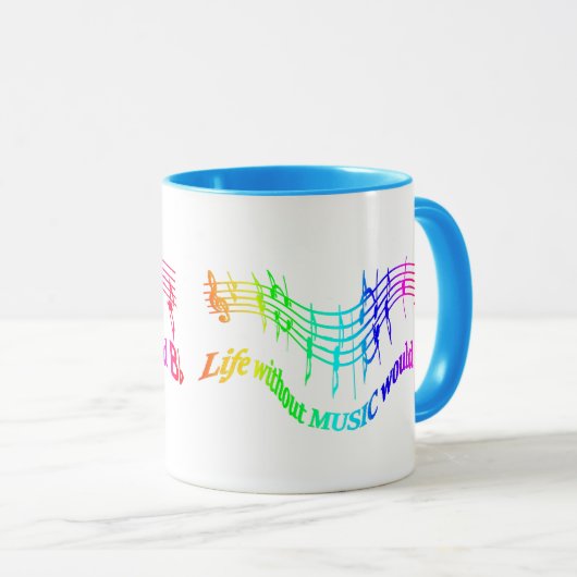 Het leven zonder Muziek zou het Platte Citaat van  Mok (Voorkant rechts)