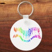 Het leven zonder Muziek zou het Platte Citaat van  Sleutelhanger (Voorkant)