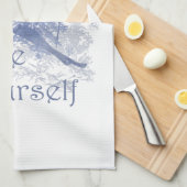 Het leven zonder Muziek zou het Platte Citaat van  Theedoek (Quarter Fold)