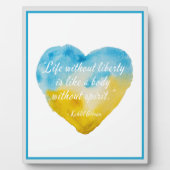 Het leven zonder vrijheid Citaat Oekraïne Heart Fotoplaat (Voorkant)