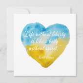 Het leven zonder vrijheid Citaat Oekraïne Heart Kaart (Voorkant)