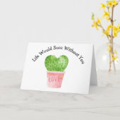 Het leven zou succ zonder u cactus cactus Kaart (Gele Bloem)