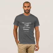 Het leven zou tragisch zijn...Hawking Quote Grey T T-shirt (Voorkant volledig)