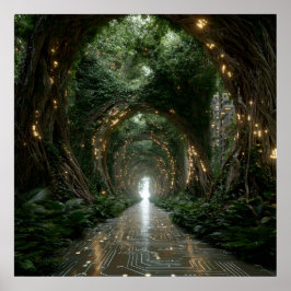 Het levende netwerk - Solarpunk Poster