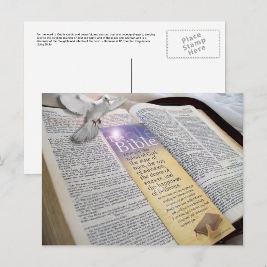 Het Levende Woord Gods Bijbel Hebreeën 4:12 Briefk Briefkaart (Voorkant / Achterkant)