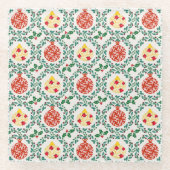 Het levendige Christmas Floral Onderzetter (Voorkant)