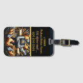 Het levendige leven van Brahma Chicken Farmer Bagagelabel (Voorkant (horizontaal))