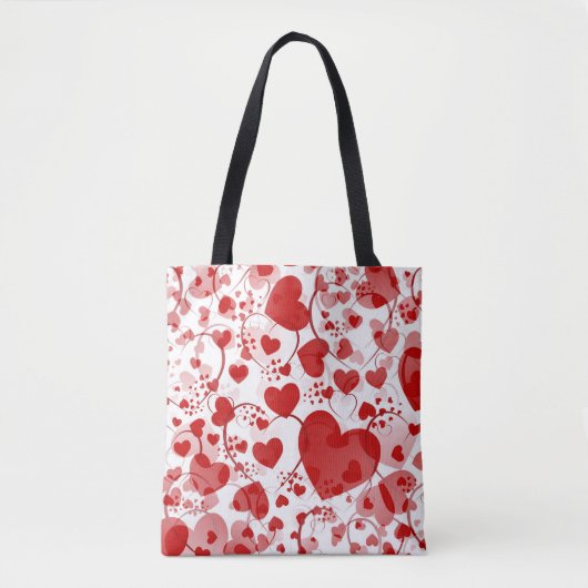 Het levendige patroon van het Hart VII + uw ideeën Tote Bag (Voorkant)