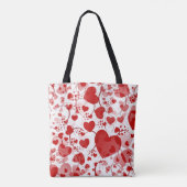 Het levendige patroon van het Hart VII + uw ideeën Tote Bag (Achterkant)