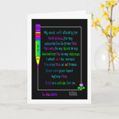 Het levendige woord Psalms 62: 5-8 wenskaart Kaart (Gele Bloem)