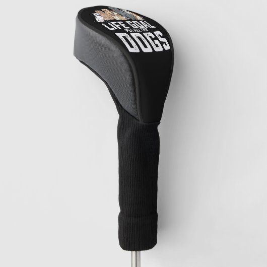 Het levensdoel van alle honden golfheadcover (Schuin)