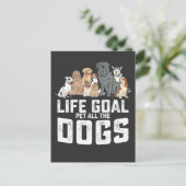 Het levensdoel van alle honden uitnodiging briefkaart (Staand voorkant)