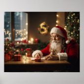 Het levensechte portret van de Kerstman: De echte  Poster (Voorkant)