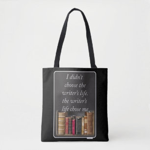 Het levensoverzicht van schrijvers tote bag