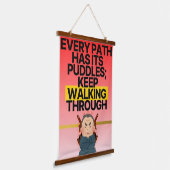 Het levenspad hangend wandkleed (Gebogen)