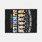 Het leveren van de Schattigee konijntjes paasarbei Fleece Deken (Voorkant (Horizontaal))