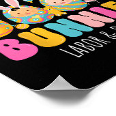 Het leveren van de Schattigee konijntjes paasarbei Poster (Hoek)