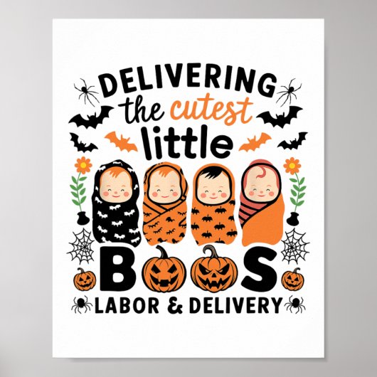 Het leveren van de Schattigee pompoenen arbeid en  Poster (Voorkant)