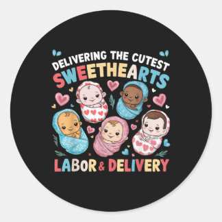 Het leveren van de Schattigee Sweethearts Arbeid L Ronde Sticker