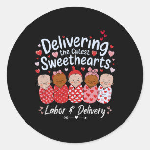 Het leveren van de schattigste geliefden Valentijn Ronde Sticker