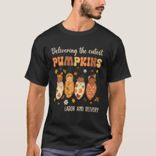Het leveren van de schattigste pompoenen Bevalling T-shirt
