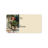 Het leveren van kerstcadeaus  cadeau Label (Voorkant)