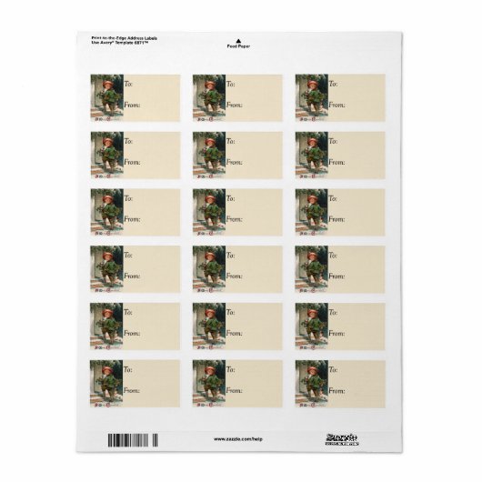 Het leveren van kerstcadeaus  cadeau Label (Full Sheet)