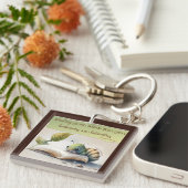 Het lezen draait boekwormen aan Butterflies Sleutelhanger (Voorkant Rechts)