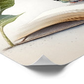 Het lezen draait Referentiewormen aan Butterflies Poster (Hoek)