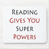 Het lezen geeft u supermacht muismat (Voorkant)
