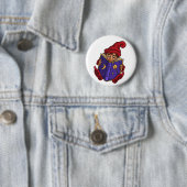 het lezen gnome grappige knop ronde button 5,7 cm (In situ)