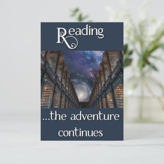Het lezen, het avontuur gaat verder (Staand voorkant)