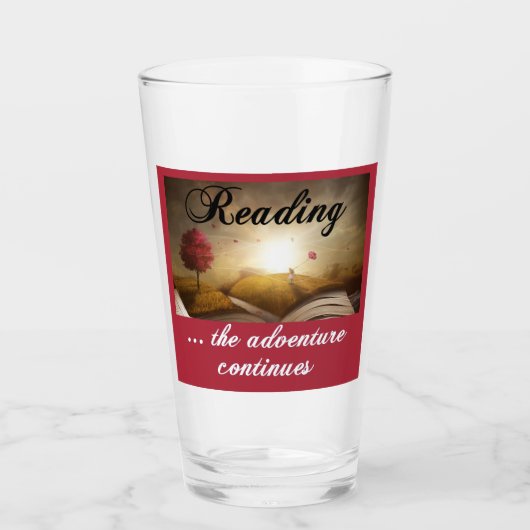 Het lezen, het avontuur gaat verder glas (Voorkant)