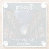 Het lezen, het avontuur gaat verder glazen onderzetter (Achterkant)