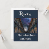 Het lezen, het avontuur gaat verder kaart (Voorkant / Achterkant in situ)