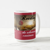 Het lezen, het avontuur gaat verder koffiemok (Voorkant rechts)