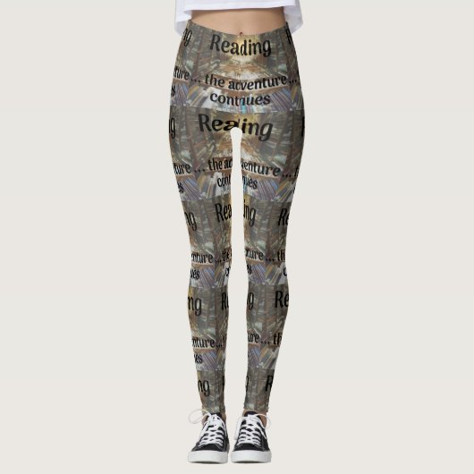 Het lezen, het avontuur gaat verder leggings (Voorkant)