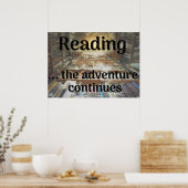 Het lezen, het avontuur gaat verder poster (Keuken)